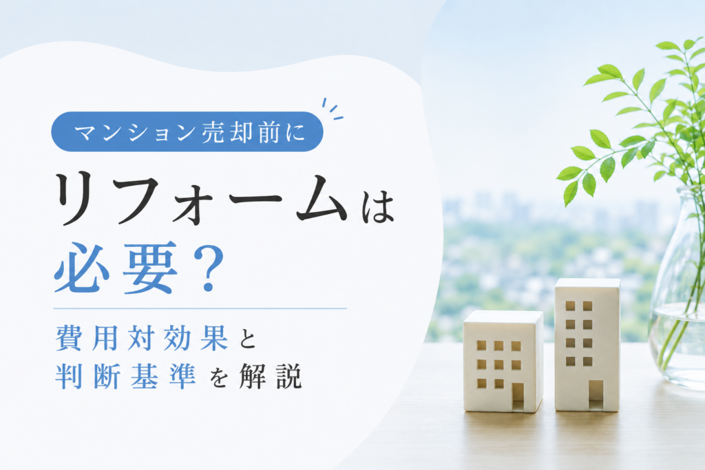 マンション売却前にリフォームは必要？費用対効果と判断基準を解説